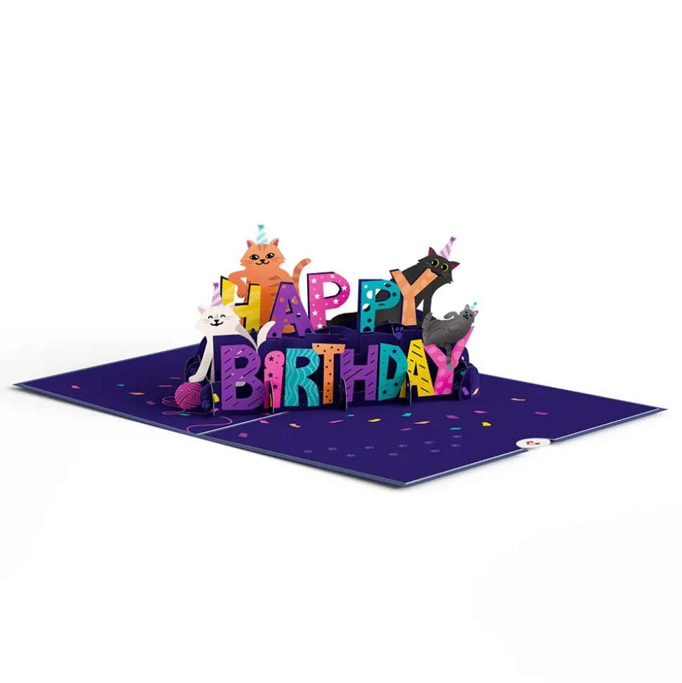Kids Lovepop Greeting Cards|Birthday|Happy Birthday Cats Pop-Up card