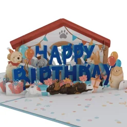 Kids Lovepop Greeting Cards|Birthday|Happy Birthday Dogs Pop-Up Card
