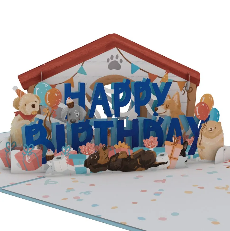 Lovepop Birthday|Mom|Happy Birthday Dogs Pop-Up Card and Sentiment Set for Mom