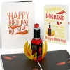 Lovepop Birthday|Him|Happy Birthday Hot Stuff Pop-Up Card and Sentiment Set for Husband