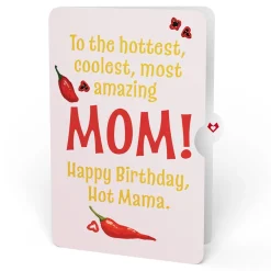 Lovepop Birthday|Her|Happy Birthday Hot Stuff Pop-Up Card and Sentiment Set for Mom