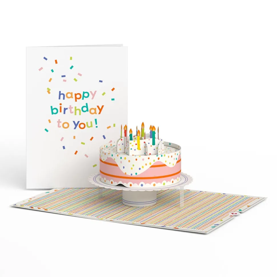 Lovepop Greeting Cards|Birthday|Happy Birthday to You! Confetti Cake Pop-Up Card