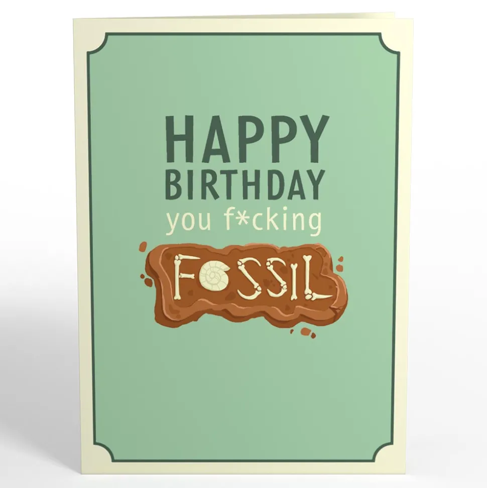 Lovepop Greeting Cards|Birthday|Happy Birthday You F*cking Fossil Pop-Up Card