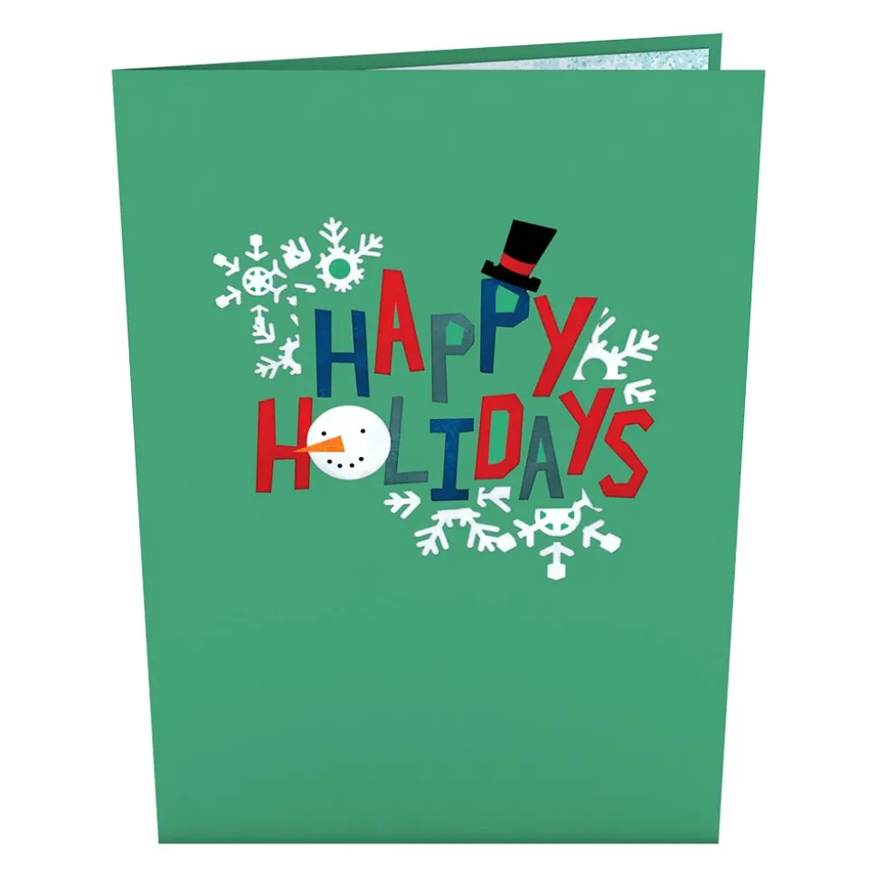Kids Lovepop Greeting Cards|New Year 1/1|Happy Holidays Snowman Pop-Up Card