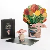 Lovepop Pop-Up Bouquets|Card & Gift Bundles|Harry Potter™ Dobby™ Birthday Pop-Up Card & Flower Buds Bouquet Bundle