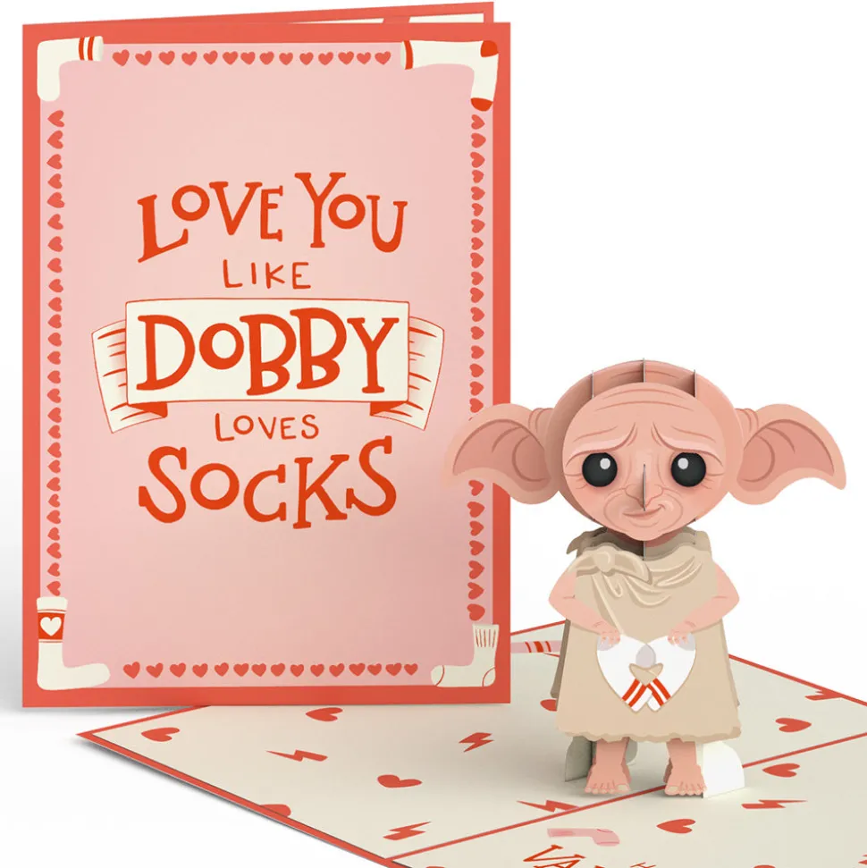 Kids Lovepop Greeting Cards|Valentine'S Day 2/14|Harry Potter™ Dobby™ Valentine’s Day Pop-Up Card