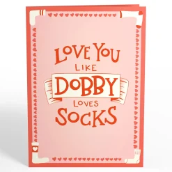 Kids Lovepop Greeting Cards|Valentine'S Day 2/14|Harry Potter™ Dobby™ Valentine’s Day Pop-Up Card