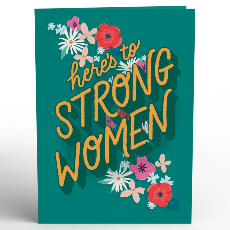 Women Lovepop Greeting Cards|International Women'S Day 3/8|Here's to Strong Women Pop-Up Card
