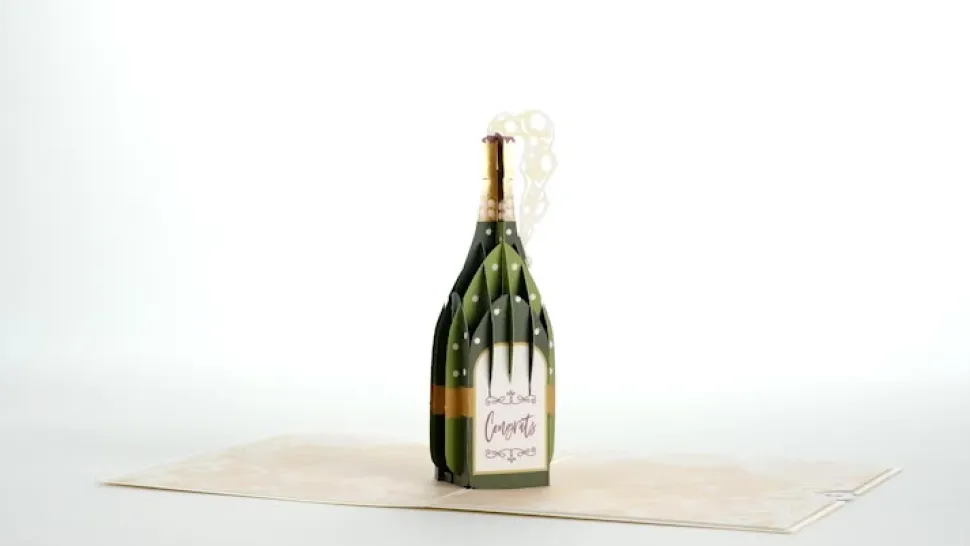 Lovepop Greeting Cards|Congratulations|Here's to You Champagne Pop-Up Card