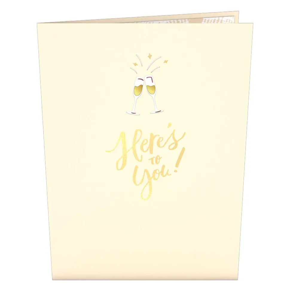 Lovepop Greeting Cards|Congratulations|Here's to You Champagne Pop-Up Card