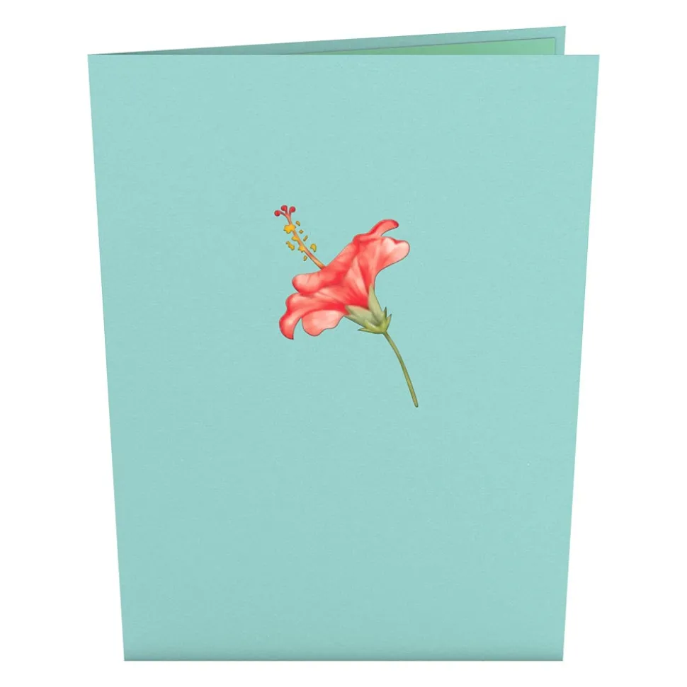 Women Lovepop Greeting Cards|Birthday|Hibiscus Bloom Pop-Up Card