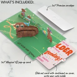 Lovepop Birthday|Highland Cow Birthday Pop-Up Card and Not Older Just More Legendary Sentiment Set