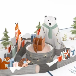 Lovepop Greeting Cards|Christmas 12/25|Holiday Woodland Animals Pop-Up Card