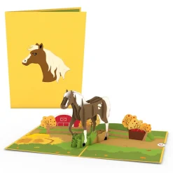 Kids Lovepop Greeting Cards|Birthday|Horse Pop-Up Card