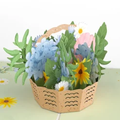 Lovepop Greeting Cards|Hydrangea Basket Pop-Up Card