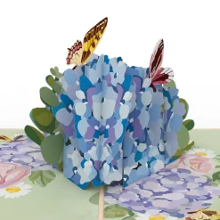 Lovepop Greeting Cards|Just Because|Hydrangea Butterflies Pop-Up Card