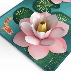 Lovepop Birthday|Koi Fish and Lotus Birthday Pop-Up Card and Sentiment Set for Sister