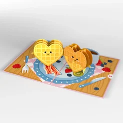 Kids Lovepop Greeting Cards|Anniversary|Like You a Waffle-Lot Pop-Up Card