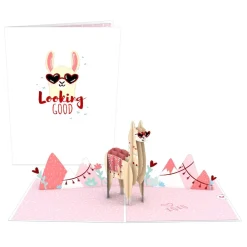 Kids Lovepop Greeting Cards|Anniversary|Looking Good Llama Pop-Up Card