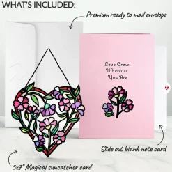 Lovepop Suncatcher Cards|Valentine'S Day 2/14|Love Grows Heart Suncatcher Card