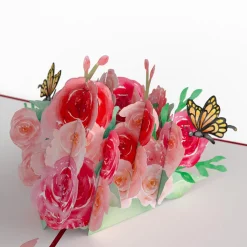 Lovepop Greeting Cards|Valentine'S Day 2/14|Love Rose & Butterflies Pop-Up Card