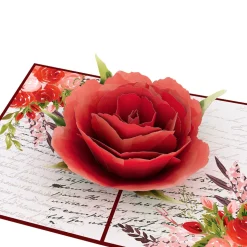 Lovepop Greeting Cards|Anniversary|Love Rose Bloom Pop-Up Card