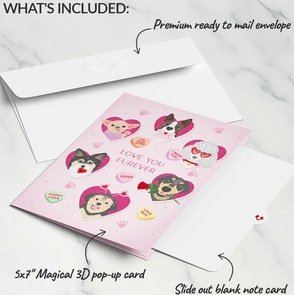 Lovepop Greeting Cards|Valentine'S Day 2/14|Love You Furever Dog Kisses Pop-Up Card