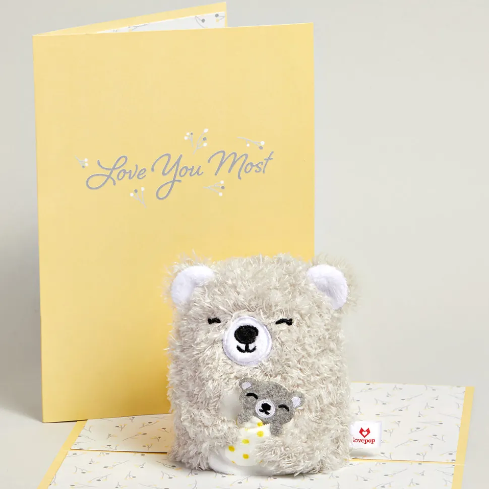Lovepop Plushpop|Birthday|Love You Most' Mama Bear Plushpop Card