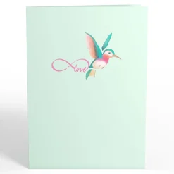 Lovepop Greeting Cards|Anniversary|Lovely Hummingbird Pop-Up Card