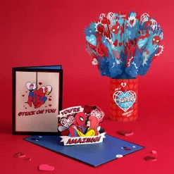 Kids Lovepop Pop-Up Bouquets|Card & Gift Bundles|Marvel's Spider-Man Stuck on You Valentine Bundle