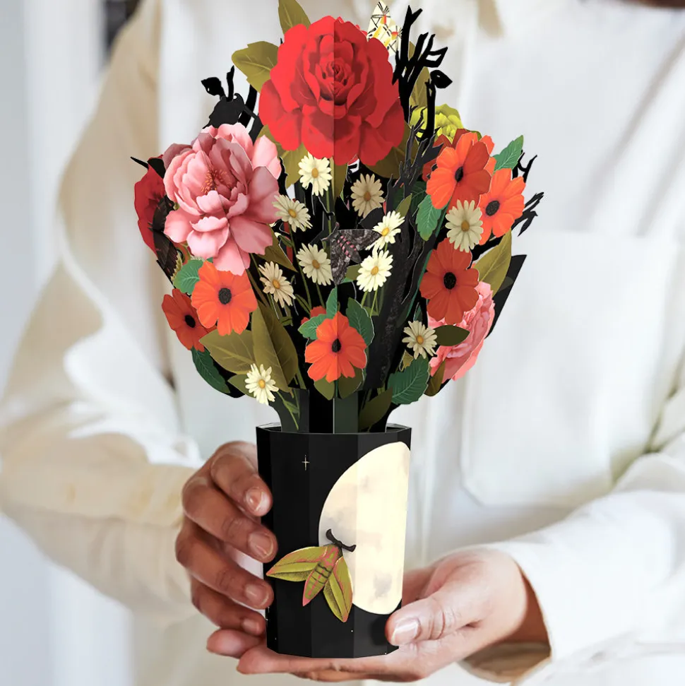 Lovepop Pop-Up Bouquets|Card & Gift Bundles|Midnight Florals Pop-Up Card & Bouquet Bundle