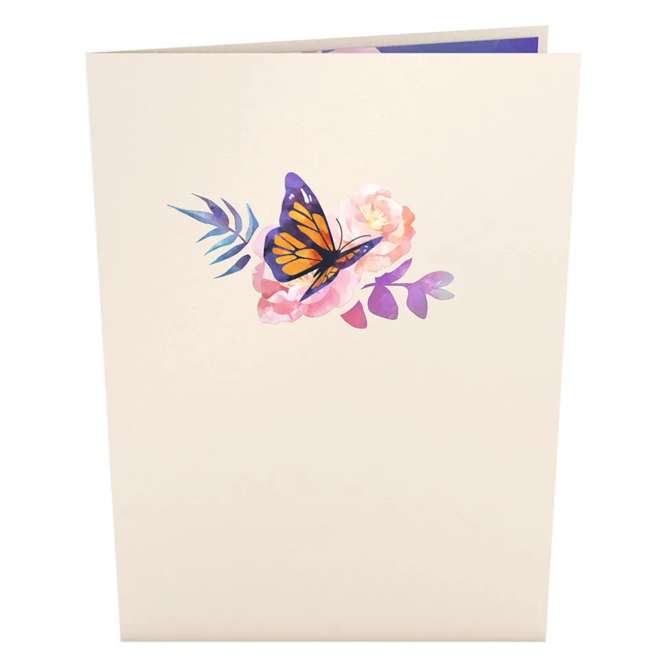 Women Lovepop Greeting Cards|Birthday|Monarch Butterfly Pop-Up Card