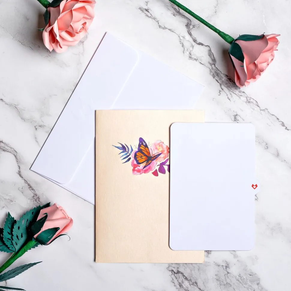 Women Lovepop Greeting Cards|Birthday|Monarch Butterfly Pop-Up Card