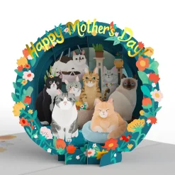 Lovepop Pop-Up Bouquets|Card & Gift Bundles|Mother's Day Cat Mom Pop-Up Card & Bouquet Bundle