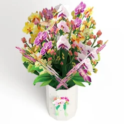 Lovepop Pop-Up Bouquets|Card & Gift Bundles|Mother's Day Orchid Pop-Up Card & Bouquet Bundle