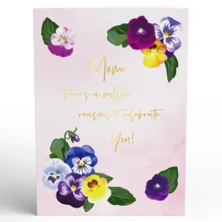 Lovepop Greeting Cards|Mother'S Day 5/11|Mother’s Day Pansies Pop-Up Card