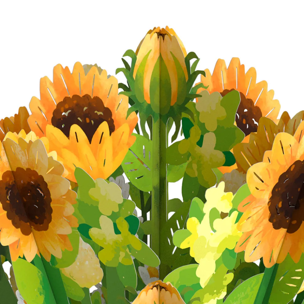 Lovepop Pop-Up Bouquets|Card & Gift Bundles|Mother's Day Sunflower Hummingbird Pop-Up Card & Bouquet Bundle