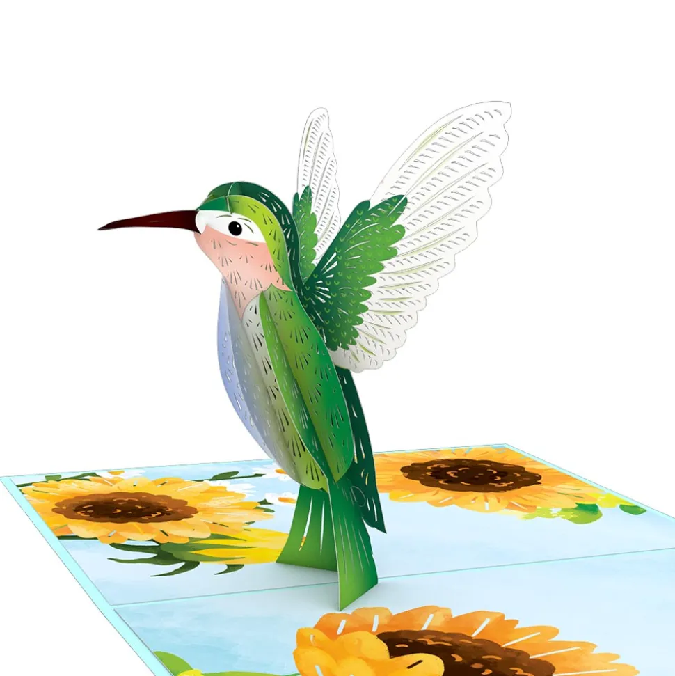 Lovepop Pop-Up Bouquets|Card & Gift Bundles|Mother's Day Sunflower Hummingbird Pop-Up Card & Bouquet Bundle