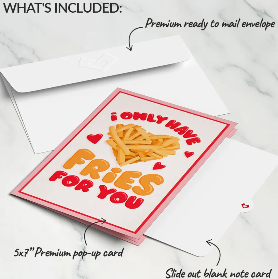 Kids Lovepop Greeting Cards|Valentine'S Day 2/14|Only Have Fries for You Pop-Up Card
