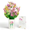 Lovepop Pop-Up Bouquets|Birthday|Orchid Birthday Bouquet and Sentiment Set for Mother