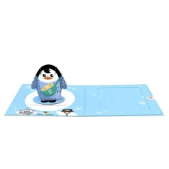 Kids Lovepop Christmas 12/25|Kids|Pancake the Penguin Card with Pop-Up Gift