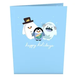 Kids Lovepop Christmas 12/25|Kids|Pancake the Penguin Card with Pop-Up Gift
