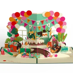 Lovepop Birthday|Party Cats Birthday Pop-Up Card and Sentiment Set for Son