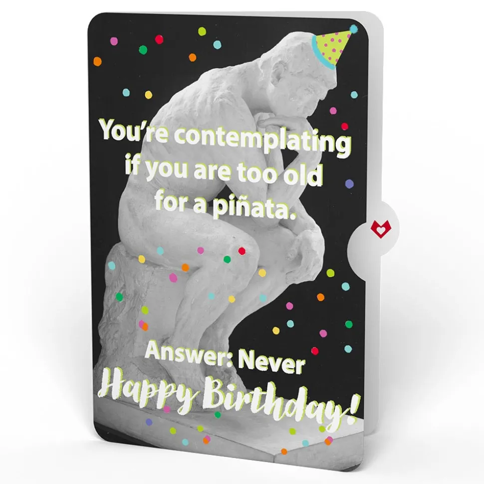 Lovepop Birthday|Pinata with The Thinker Birthday Pop-Up Card and Sentiment Set