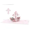 Lovepop Greeting Cards|Religious|Pink Floral Cross Pop-Up Card
