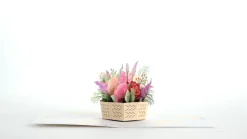 Lovepop Greeting Cards|Birthday|Pink Rose Basket Pop-Up Card