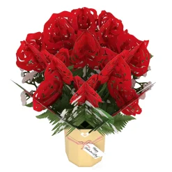 Lovepop Pop-Up Bouquets|Card & Gift Bundles|Pizza and Roses Valentine Bundle