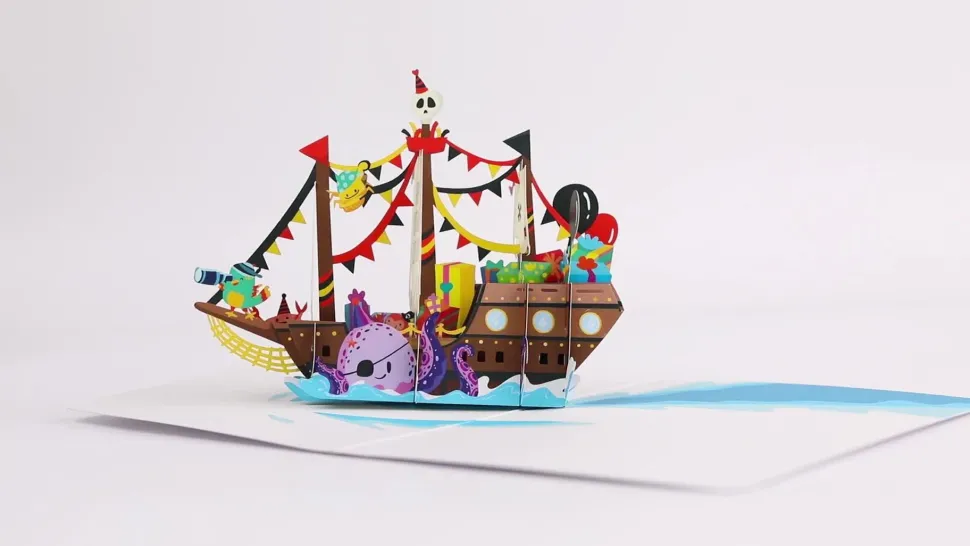 Kids Lovepop Kids|Playpop Card™: Happy Birthday Pirate Ship