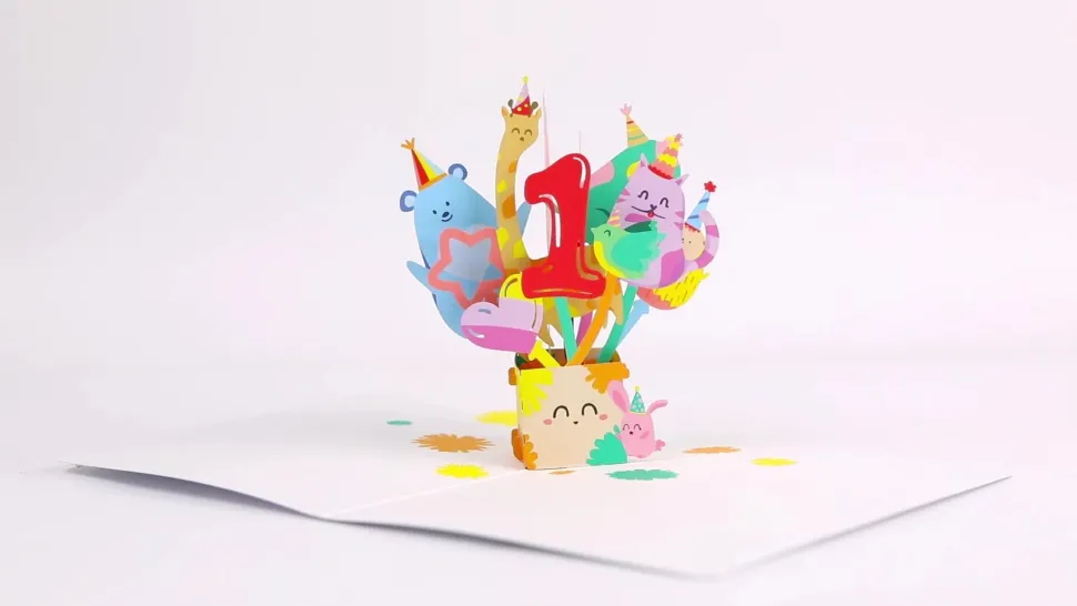 Kids Lovepop Kids|Playpop Card™: 1st Birthday Balloons