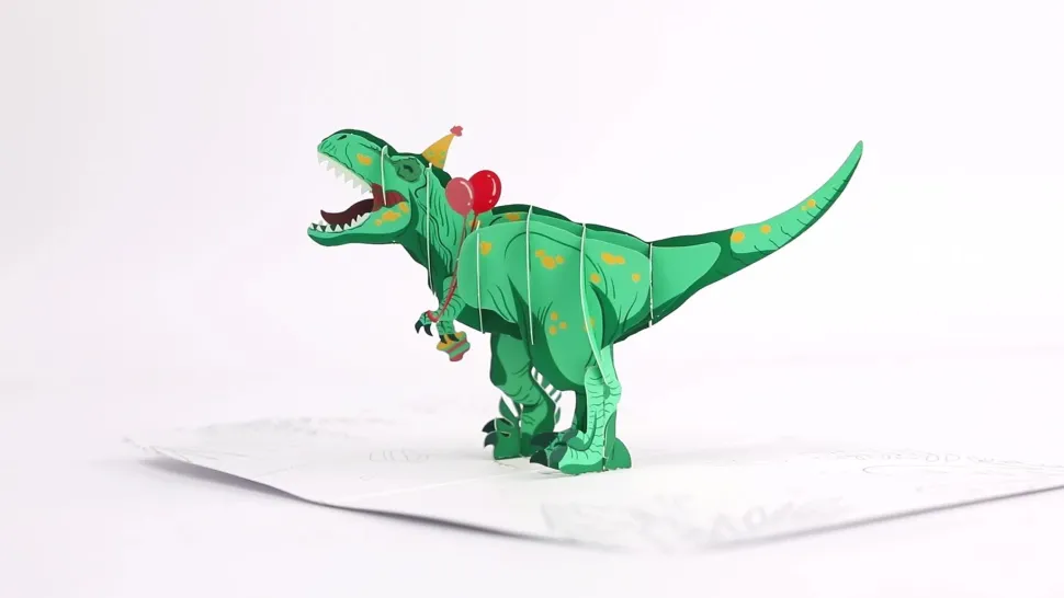 Kids Lovepop Birthday|Kids|Playpop Card™: T-Rex Birthday